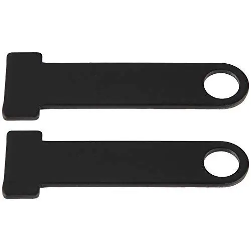Produktbild: Fydun Helmriemen D-Ring Lock Edelstahl Motorrad, Stahl Ring Lock Universal (Silber & Schwarz) (Schwarz)