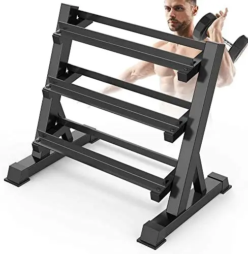 Produktbild: Dripex Hantelständer Hantelablage, 90 x 50 x 93cm Einstellbar hantelscheibenständer, Kurzhantelständer Belastbarkeit 500KG, Kann Hanteln und Kettlebells halten
