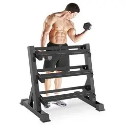 Produktbild: Dripex Hantelständer Hantelablage, Kurzhantelständer Belastbarkeit 500KG, 90 x 50 x 93cm Einstellbar hantelscheibenständer, sowohl für Kurzhanteln & Kettlebells geeignet (keine Hanteln）