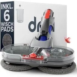 Produktbild: Dripl Wischaufsatz für Dyson V7/V8/V10/V11/V15/Gen5 Staubsauger, Elektrischer Bodenwischer mit Abnehmbaren Wassertank und 6 Waschbare Mopps + 1 Füllbehälter