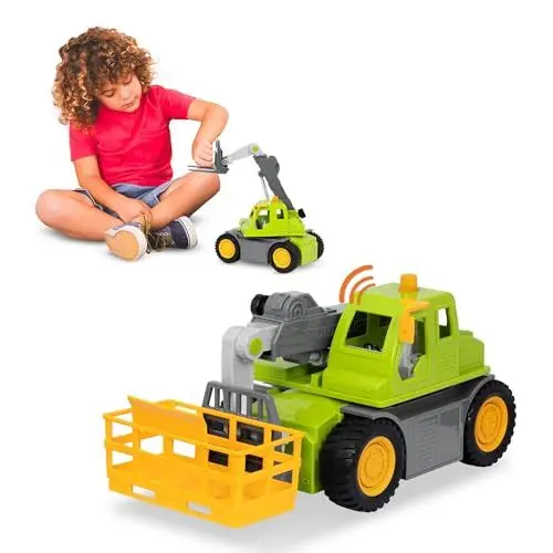 Produktbild: Driven Großer Gabelstapler 42 cm – Spielzeug LKW mit Funktionen, Lichtern und Geräuschen – Teleskoplader Spielzeugauto für Kinder ab 3 Jahren