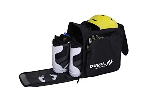 Produktbild: Driver13 Skischuhrucksack mit Helmfach Ideal für Deine Skischuhe mit Helmfach für Hart + Snowboard Boot + Inliner + Bootbag Tasche, seit 2007 das Original mit über 40.000 Kunden