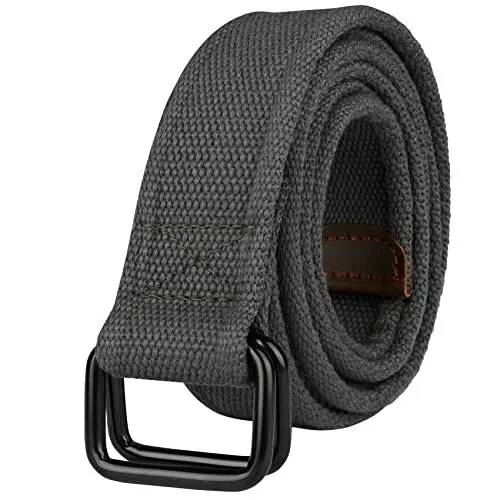 Produktbild: Drizzte Männer Gürtel Übergröße Komfortabel Stoffgürtel Grau Herrengürtel 110cm