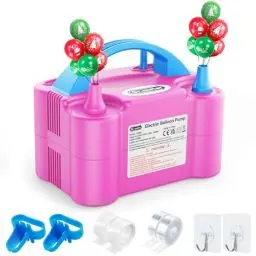 Produktbild: Dr.meter Luftballonpumpe, 600W Elektrische Luftballonpumpe mit Doppeldüse Inflatorgebläse Tragbare Pumpe Elektrische Ballonpumpe für Party, Hochzeit, Geburtstag Deko