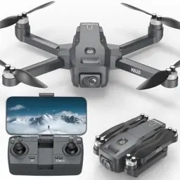 Produktbild: Drohne GPS Professional mit 4K Kamera Adult,Follow Me RC Drohnes GPS Auto Return Home,Drohne Beginner Lange Flugzeit Bürstenlose im Kreisflug,Alarm Bei Niedrigem Batteriestand,Unter 249g