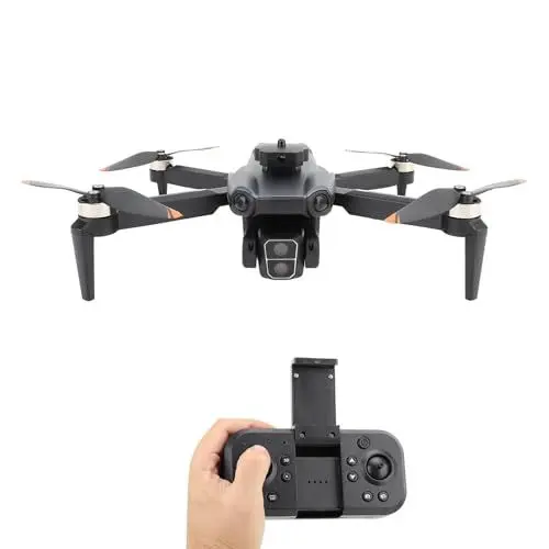 Produktbild: Drohne mit 4K Dual Kamera, Faltbarer RC Quadcopter mit Schwebender Optischer Flusspositionierung, 50 fachem Zoom, Gestensteuerung, 2,4G WLAN, FPV Drohne für Erwachsene, Anfänger