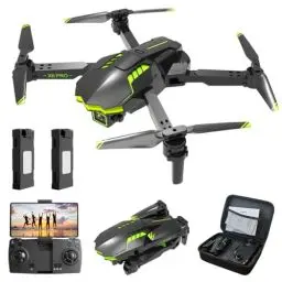 Produktbild: Drohne mit Kamera 1080P für Kinder und Erwachsene mit Lich, Faltbar Quadcopter mit Übertragung, Lange Flugzeit, One Key Start/Landen, Anfänger Drohne Spielzeug Geschenke für Jungen Mädchen (GRÜN)