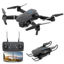 Produktbild: Drohne mit Kamera 4K, Anfänger Drohne Faltbare FPV Quadcopter Drohne mit LED Licht, Höhenerhaltung, Start/Landung mit Einem Klick, Orbitalflug, Gestenfoto/Video, 15 Minuten Flugzeit (Black)