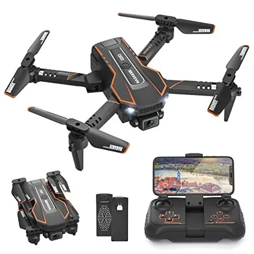 Produktbild: Drohne mit Kamera HD 720P für Kinder, RC Drone Quadcopter mit WiFi Übertragung, Kopflos Modus, 3D Flip, Höhenhaltung, Flugbahn, Spielzeug und Geschenke für Jungen Mädchen Anfänger