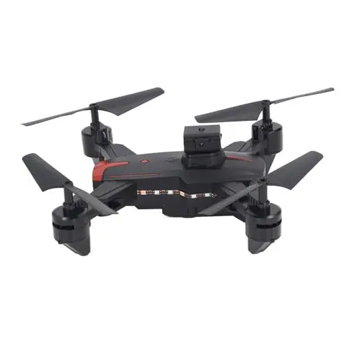 Produktbild: Drohne mit Kameras, 4K HD 2,4 G WiFi RC Drohne mit APP, Multifunktionaler Faltbarer Ferngesteuerter Quadrocopter für Erwachsene, Intelligenter Flug, Höhenhaltung, Schönheitsmodus