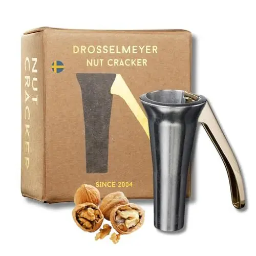 Produktbild: Drosselmeyer Prämie Design Nussknacker - Effektiv auf alle Größen von Nüssen mit minimalem Aufwand Heavy Duty Walnussknacker - Sehr Stark und Robust - Entworfen und hergestellt in Schweden