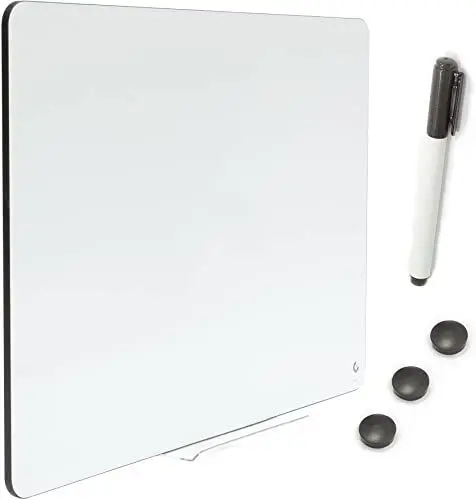 Produktbild: Dr.Tafel Whiteboard 90x60, Pinnwand Magnetisch, Magnetwand, Magnettafel Kinder Ohne Rahmen, whiteboard magnetisch Inkl Magnete, Marker & Zubehörschale, Pinwand für Büro, Schule & Zuhause