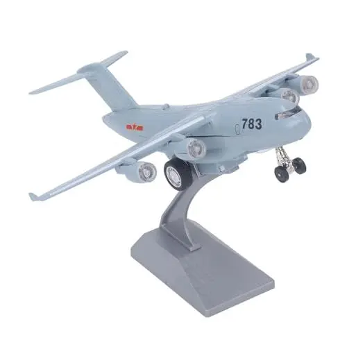 Produktbild: Druckguss-Flugzeugmodell, Sammlerstück, Dekoration, Zurückziehbares Flugzeugmodell, Spielzeug, Maßstab 1:100, Hoher Sammlerwert, Präzise Reproduktion (Grey)
