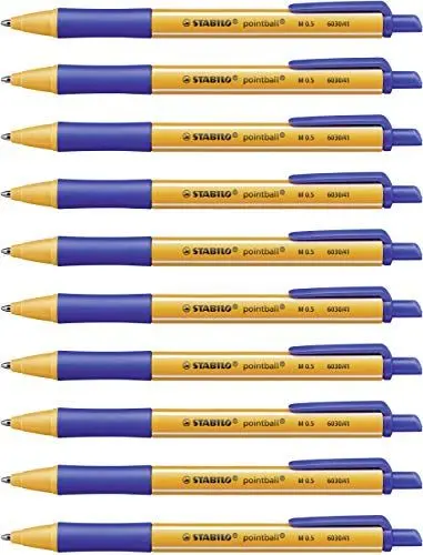 Produktbild: STABILO - Druck-Kugelschreiber - pointball - 10er Pack - blau
