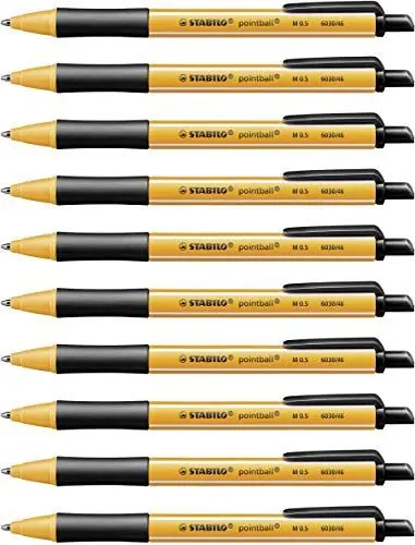 Produktbild: STABILO - Druck-Kugelschreiber - pointball - 10er Pack - schwarz
