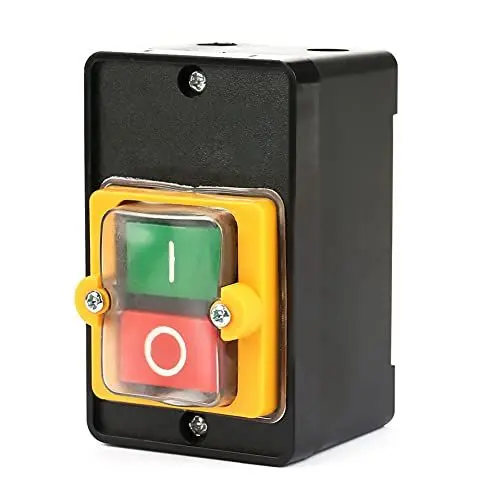 Produktbild: Drucktastenschalter AC220V/380V 10A Ein-/Dreiphasen-wasserdichter Netzschalter Ein-/Aus-Schalter mit Schale Werkzeugmaschinenschalter