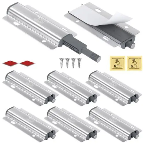 Produktbild: Drucktüröffner Schrank Push to Open Türöffner Jiayi 8 Stück Push Open Magnet Tip on Beschlag Schubladen Drucköffner Schranktür Öffner Druck Magnetschnäpper Druckschnapper