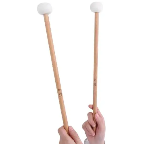 Produktbild: Drum Mallet Hammer White Felt Pauke Snare Drum Zubehör