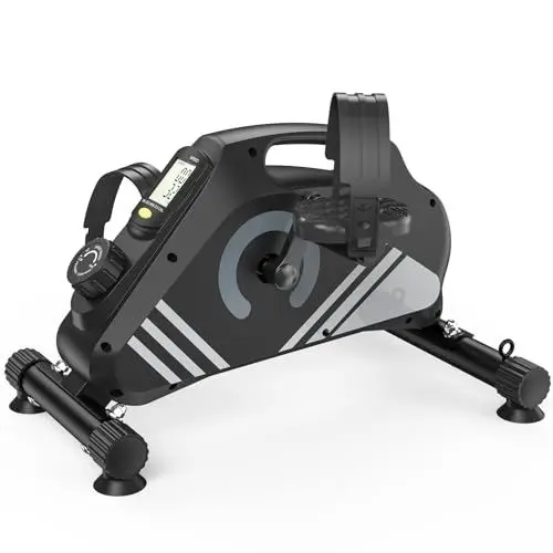Produktbild: Dskeuzeew Pedaltrainer Fahrrad, Beintrainer für zuhause für Senioren & Büro, Heimtrainer Mini Bike mit Trainingscomputer, extra breite Pedale, extra standfest & leise