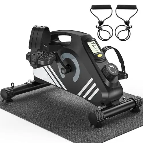 Produktbild: Dskeuzeew Pedaltrainer für zuhause, Beintrainer für Senioren & Büro, Mini Bike mit Trainingscomputer, extra breite Pedale, extra standfest & leise