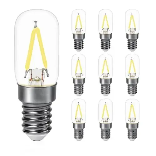 Produktbild: DSLebeen E14 LED Kaltweiß Glühbirne Kühlschranklampe 2W 250LM Ersatz Glühlampe 25W, 6000K Mini LED Birnen für Nachtlicht, Salzlampe, Kronleuchter Nicht Dimmbar 230V AC 10 Stück