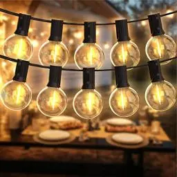 Produktbild: DSLebeen G40 LED Outdoor Lichterkette Glühbirnen innen und außen,15M 27+3 Warmweiß Birnen Lampions Wetterfest Wasserdicht und Bruchsicher Lichterketten für Garten Balkon Hochzeit Party