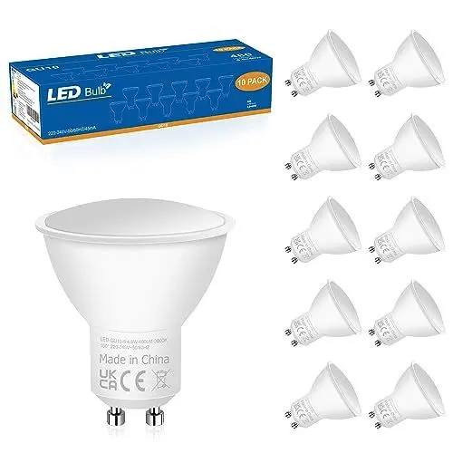 Produktbild: DSLebeen GU10 LED Warmweiss 3000K Lampe 400 Lumen Warmweiß Leuchtmittel 4.8W Lampen Ersetzbar für 50W Halogenlampen Abstrahlwinkel 120°Nicht-Dimmbar 10er-Pack
