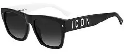 Produktbild: Dsquared Unisex Icon 0003/s Sunglasses, 80S/9O Black White, 56