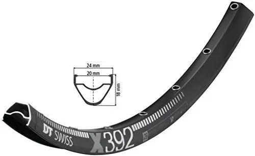 Produktbild: DT Swiss Unisex – Erwachsene X 392 Fahrradfelge, schwarz, 1size