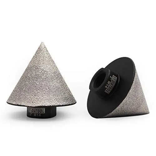 Produktbild: DT-DIATOOL Diamant Fasenbits 2 Stücke 50mm Fräser zum Vergrößern Löcher in Fliesen Porzellan Marmor Keramik Granit