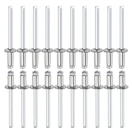 Produktbild: DTGN 4mm x 8mm (DxL) Blindnieten - 50Pack - Gut für Maschine Verbindung - 304 Edelstahl Kuppel Offenes Ende Niet