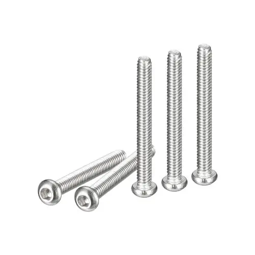 Produktbild: DTGN M2-0.4x18mm Innensechskantschrauben mit Linsenkopf - 100er Packung - Geeignet für Maschinen - 304 Edelstahl 18/8 - Vollgewinde