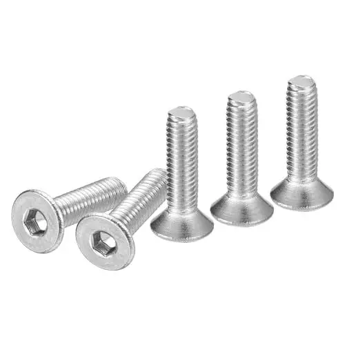 Produktbild: DTGN M3-0,5 x 12mm Sechskantschrauben mit Zylinderkopf, 50er Packung aus 304 Edelstahl, Vollgewinde, Senkkopfschrauben