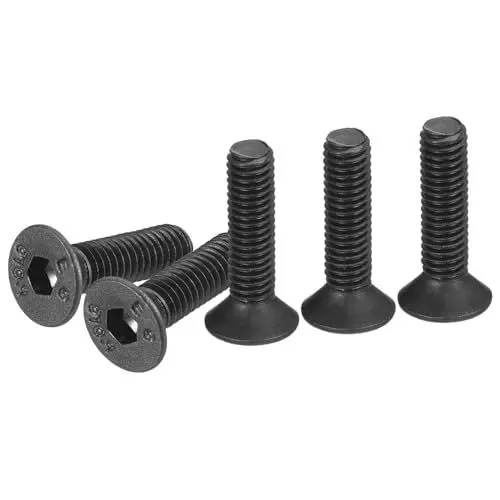Produktbild: DTGN M3-0.5x12mm Sechskantschrauben mit Zylinderkopf, 100er Packung, Kohlenstoffstahl, schwarz beschichtet, Vollgewinde, Senkkopfschrauben