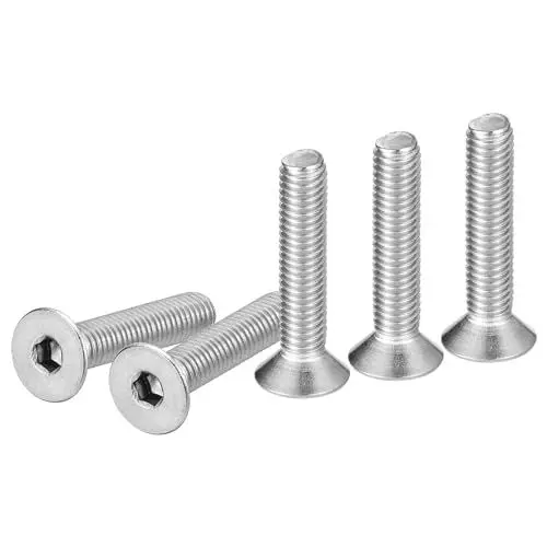 Produktbild: DTGN M5-0.8 x 25mm Sechskantschrauben mit Zylinderkopf, 25er Packung aus 304 Edelstahl, Vollgewinde, Senkkopfschrauben
