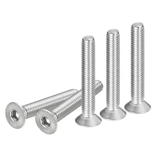 Produktbild: DTGN M6-1 x 40mm Sechskantschrauben mit Zylinderkopf, 10er Packung aus 304 Edelstahl, Vollgewinde, Senkkopfschrauben
