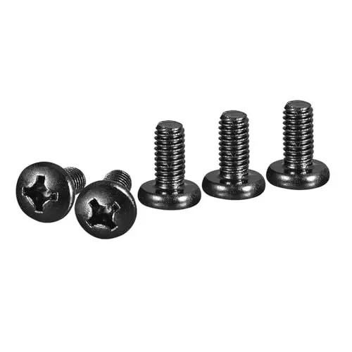 Produktbild: DTGN M6x12mm Pan Head Maschinenschrauben, 20 Stück M6 Phillips-Antrieb, metrisches Grobgewinde, Stahl Schwarzoxid-Finish, Schrauben Bolzen Set