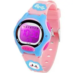 Produktbild: DTKID Digitaluhr Kinder, 7 Farben Kinderuhr Junge Mädchen, 3 ATM wasserdichte Sports Outdoor Armbanduhr Kinder Mit Timer, Wecker, Kalender