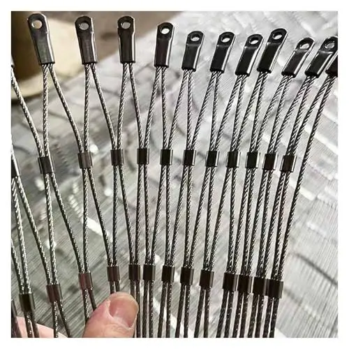Produktbild: DTVEW 304 Edelstahl-Seilnetz, Flexibel Schutznetze, 10cm/2mm Gewebtes Netz Pflanzenkletternetz, Flexibles, Schlagfestes Sicherheitsnetz(1.5x3m)