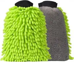 Produktbild: DU Life Mikrofase Auto-Waschhandschuh, 2 Stücke Wasserdicht Hochwertig Mikrofaser Waschhandschuh Weiche Chenille Autoschwamm Saugstark Weich für optimale Autopflege
