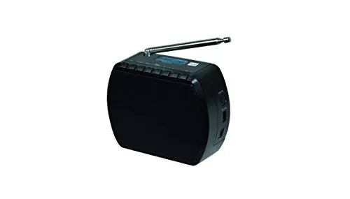 Produktbild: Dual STR 101 Steckdosenradio (UKW-Radio, Bluetooth für Audiostreaming, AUX-In-Eingang, Akkubetrieb) Schwarz