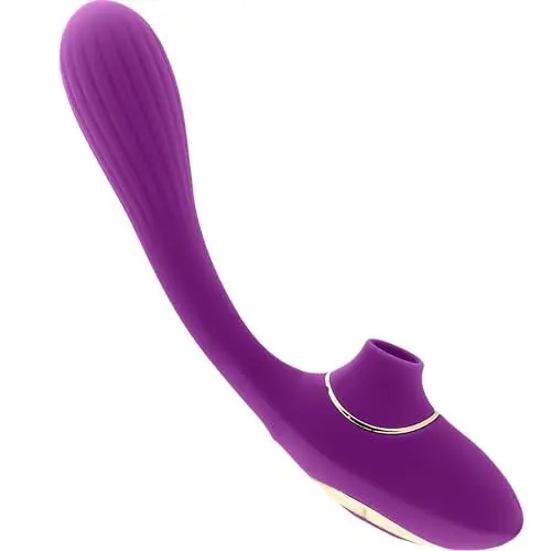 Produktbild: Dual Suction Vibe Klitoris Sauger für Frauen - 10 Stufen & G Punkt Vibration für Her, Wiederaufladbar & Klitoris Stimulator - Lovers Paradise, Lila