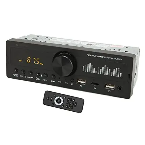 Produktbild: Dual USB Autoradio, BT Freisprecheinrichtung FM 87,5 M Bis 108 M Audioempfänger, Unterstützt MP3 WMA WAV FLAC APE