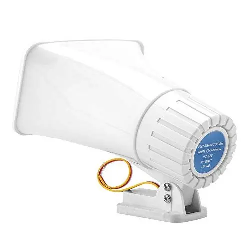 Produktbild: Horn Alarm Sirene, 150 dB DC 12 V Dual Tone Wired Horn Sirene Lautsprecher Alarmanlage Warnung Sicherheitssystem Einbruchalarm für Home Security