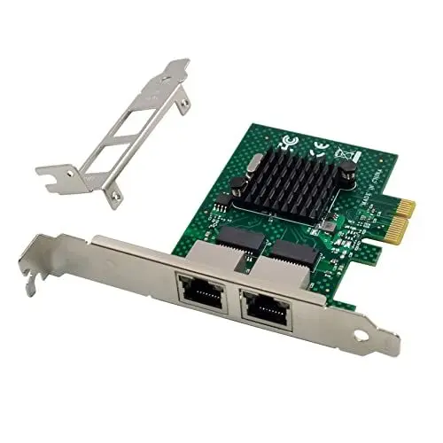 Produktbild: Dual-Port PCIe Gigabit Ethernet Server Adapter mit NetXtreme BCM5720-2P Chipsatz PCI Express 1000M Netzwerk-LAN-Karte für Windows Sever Linux Ubuntu VMware
