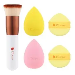 Produktbild: DUcare Makeup Schwamm Stiftung Pinsel Ideal für Flawless Makeup, Nicht-Latex Makeup Blender Beauty Powder Puffs Kabuki Flat Top Face Brush