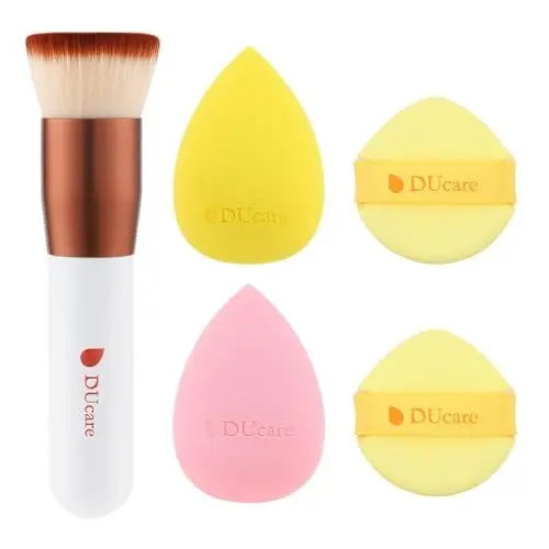 Produktbild: DUcare Makeup Schwamm Stiftung Pinsel Ideal für Flawless Makeup, Nicht-Latex Makeup Blender Beauty Powder Puffs Kabuki Flat Top Face Brush