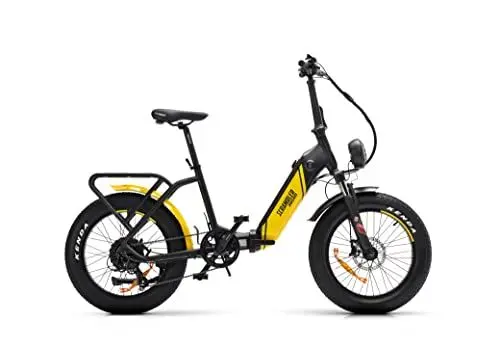 Produktbild: Ducati Scrambler SCR-X Faltrad, 250 W Motor, 48V und 10.4 Ah Batterie, Flüssigkeitsbremse, 20-Zoll Rad Größe, Gelb und Schwarz, Einer Größe