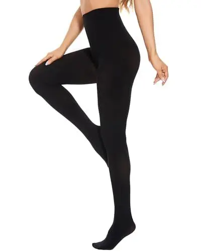 Produktbild: DUCMODA Damen Strumpfhose 80 DEN 29 Farben Elastisch Feinstrumpfhose Blickdicht Pantyhose Bunte Damenstrumpfhosen,Schwarz,M