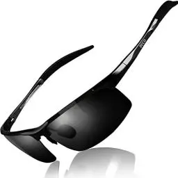 Produktbild: DUCO Herren Sportbrille Polarisierte Sonnenbrille Fahrerbrille Ultraleichte Al-Mg Metallrahmen UV400-Schutz Männer Sonnenbrillen 8177S (Schwarz, Grau)